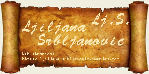 Ljiljana Srbljanović vizit kartica